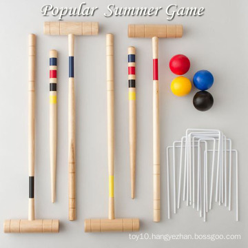 2016 New Wedding Summer Outdoor Game Wooden Croquet Set